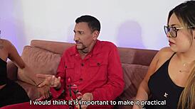 private classroom sex with two horny latina girls and teacher marco banderas