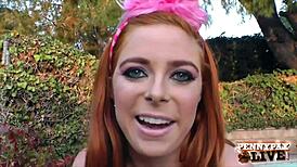 Pov Redhead Penny Sucks Alex Legends Fat Cock By Pool