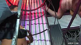 Asian girl layla lei blows hard cock.