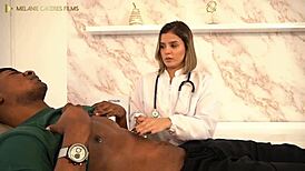 Petite Doctor Helps Bbc Patient With Erection Problem - Melanie Caceres & Boris Jackson