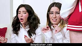 Jane Wilde and Chanel Camryn are swapping to see what it's like to fuck their own stepbrothers!