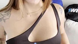 I'm so horny, masturbating on my boss's sofa. Want to join?