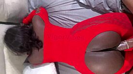 Big booty bbw spreads wet pussy in dorm for big black cock doggystyle and missionary close-up