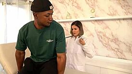 Petite Doctor Helps Bbc Patient With Erection Problem - Melanie Caceres & Boris Jackson