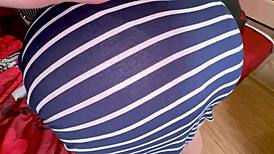 I showed my big tits to stepson and offered my ass for anal