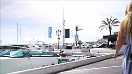 Denise Klarskov on trip to Malaga Spain where she publicly flashes