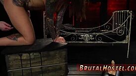 Old man roughly fucks teen Felicity in BDSM session