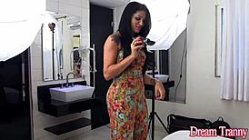 Tgirl Larissa Albuquerque Has Her ASSHOLE DRENCHED in Cum After Threesome