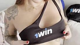 I'm so horny, masturbating on my boss's sofa. Want to join?