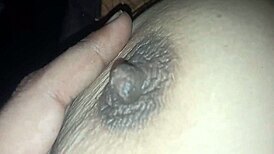 Slowly fucked pussy at night with rough creampie!