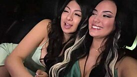 latina besties share an intriguing ride with their uber driver - cami strella x nika venom x lev lieben