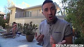 White Splash Threesome Anal Gaping Small Tits!