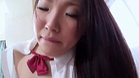 Japanese school girl is sucking and fucking