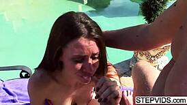 Anya and jenna share their stepbrother in a fun outing