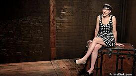 lezdom is toying with ebony and brunette in this kinky session