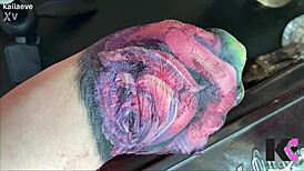 slow mo fresh tattoo second skin peel with alternative fetish vibes