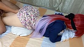 My virgin stepdaughter dancer seduces me with miniskirt highlighting tight pussy