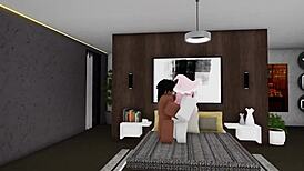 Roblox slut gets fucked by big black cock