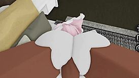 Roblox slut gets fucked by big black cock