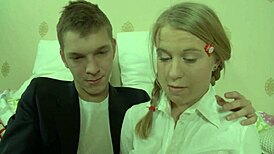 blonde teen 18+ sucking big lollipop in bed