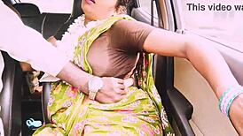 indian beautiful aunty with english boy fucking hard for long drive with telugu dirty talks