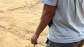 Japanese Brunette Teasing Audience with Oral