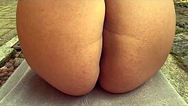 wife with big ass showing off thong, so hot