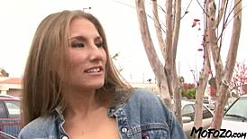 an amateur with small tits sucks and fucks a big black cock, reaching orgasm