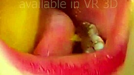 Intriguing Chew and Swallow Vore Food with Teeth Mouth Carrot Bite