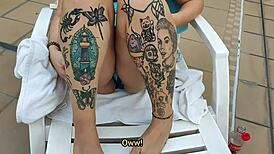 convenc� a una chica cachonda en la piscina del condominio de ir a mi apartamento a tomar caf� pero en realidad quer�a follarla y ella lo sab�a subtitulado al ingl�s