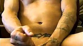 sexy southern man covered in tattoos explores homemade fun
