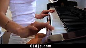 Watch this cutie teen show real fucking to an old guy she caught masturbating?