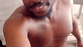 Instructor teaches more flying lessons indoors while naked for workout with anal focus.