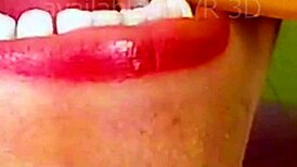 Intriguing Chew and Swallow Vore Food with Teeth Mouth Carrot Bite