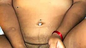 Wife Rubs Cock For Cumshot