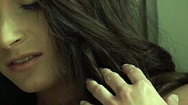 Overwhelmed by ecstasy, pretty babe rides and sucks shlong with feet