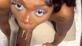 Follow the big black dick road in this sex tape