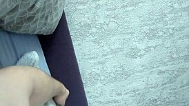 morning blowjob creampie from cute brunette student