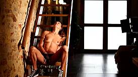 Hearing noises downstairs, Magiarosa gets fucked doggystyle on desk and squirts 😏💦