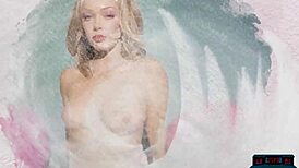 bubble butt blonde aubrey destremps workout and solo striptease for playboy