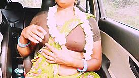 indian beautiful aunty with english boy fucking hard for long drive with telugu dirty talks