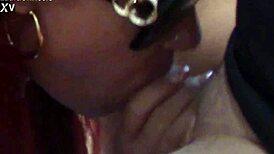 Milf blowjob with sunglasses close-up and deepthroat gagging 😍💦