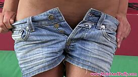 raven teen 18+ masturbates her puffy peach with dildo in hd 😍