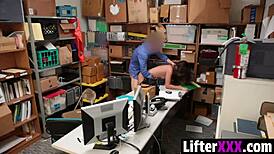 Officer Apprehends Shane Blair Then Punishes Her In LP Office!