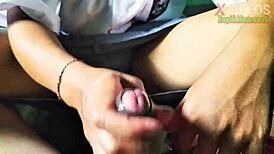 Hurry up jerking off, I'm late for school.