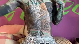 masturbation solo tattooed girl dirty talk with german