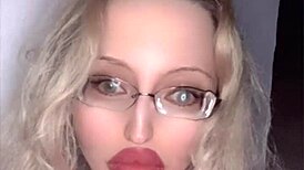 a full movie storyline featuring russian woman with glasses and lipstick.