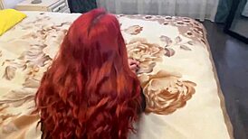 Redhead Teen 18+ with Natural Tits Loves to Fuck Amateur Couple!