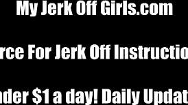 You jerk off big cum load per instructions