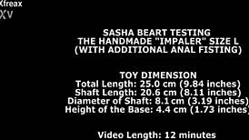 Sasha Beart tests huge impaler with intense anal fisting!